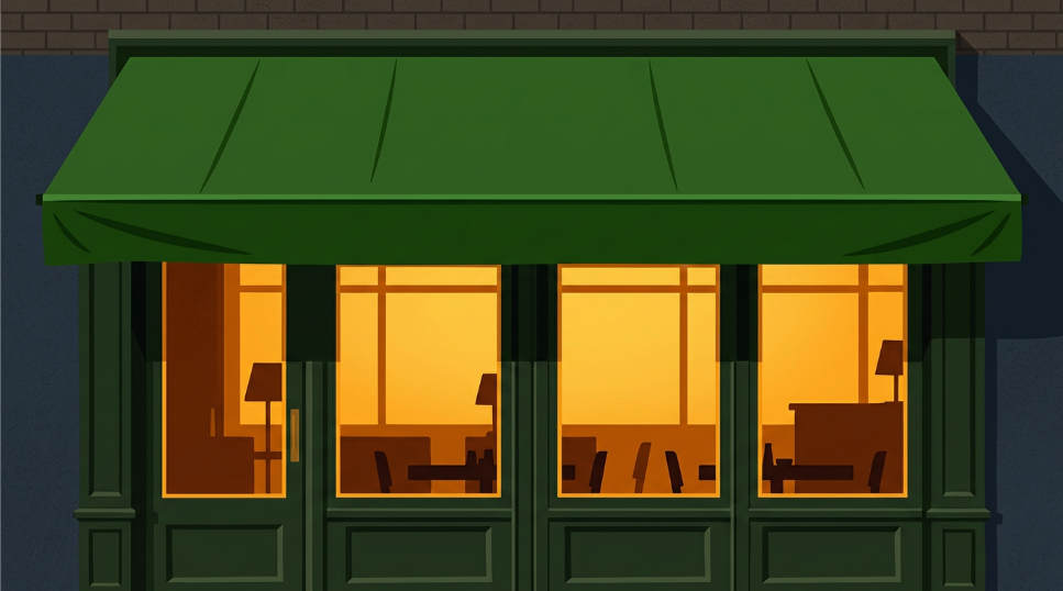 Small restaurant interior